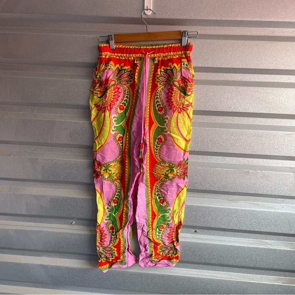 FARM RIO Beach Toucans Scarf Multi Pants